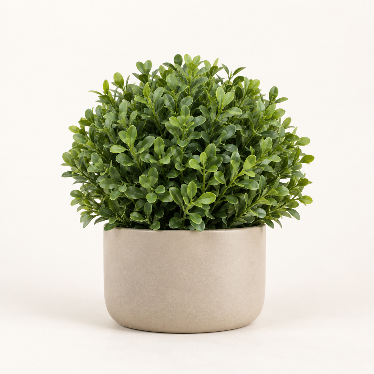 Floravyner Artificial Boxwood-Style Arrangement in Beige Pot