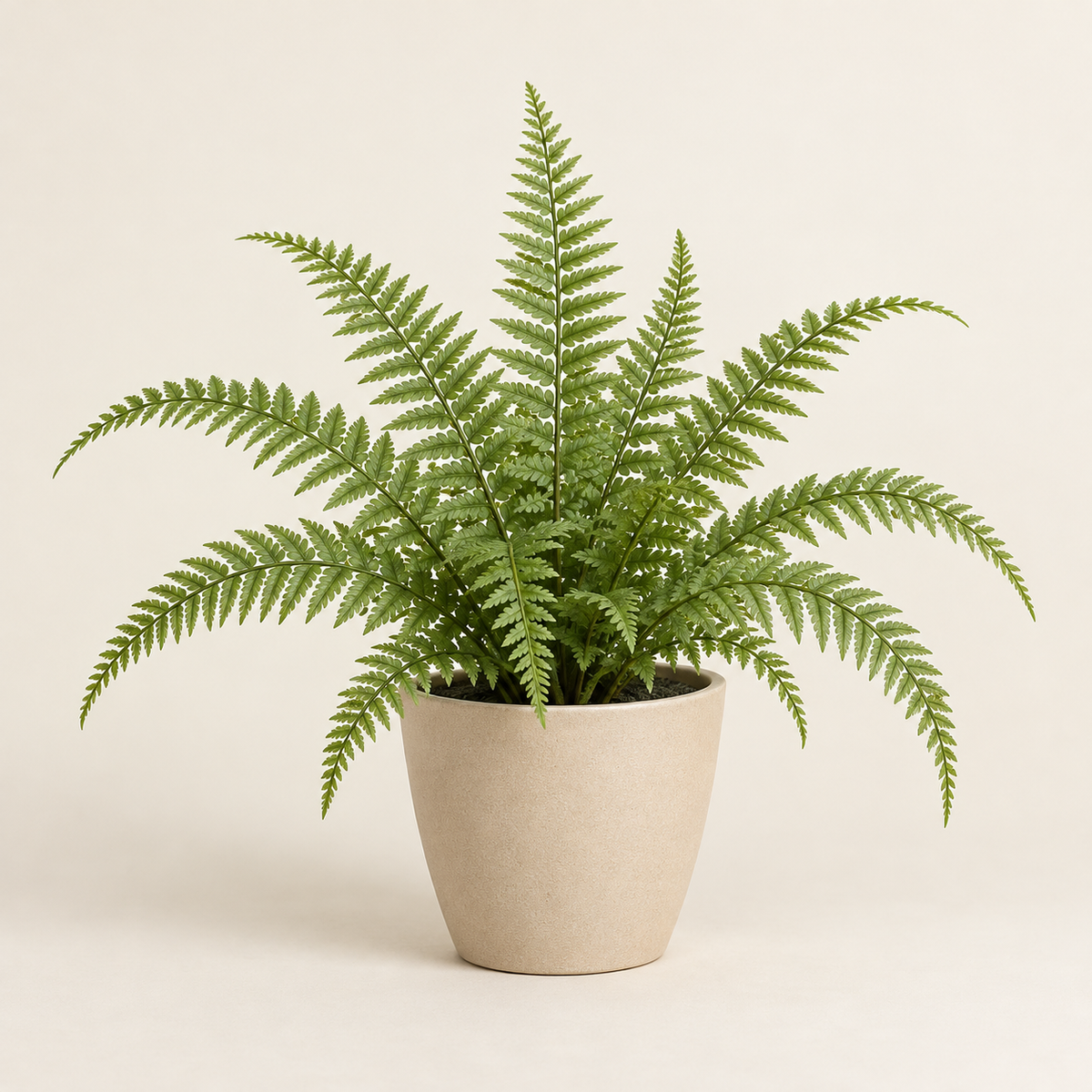 Floravyner Artificial Fern Arrangement in Beige Pot