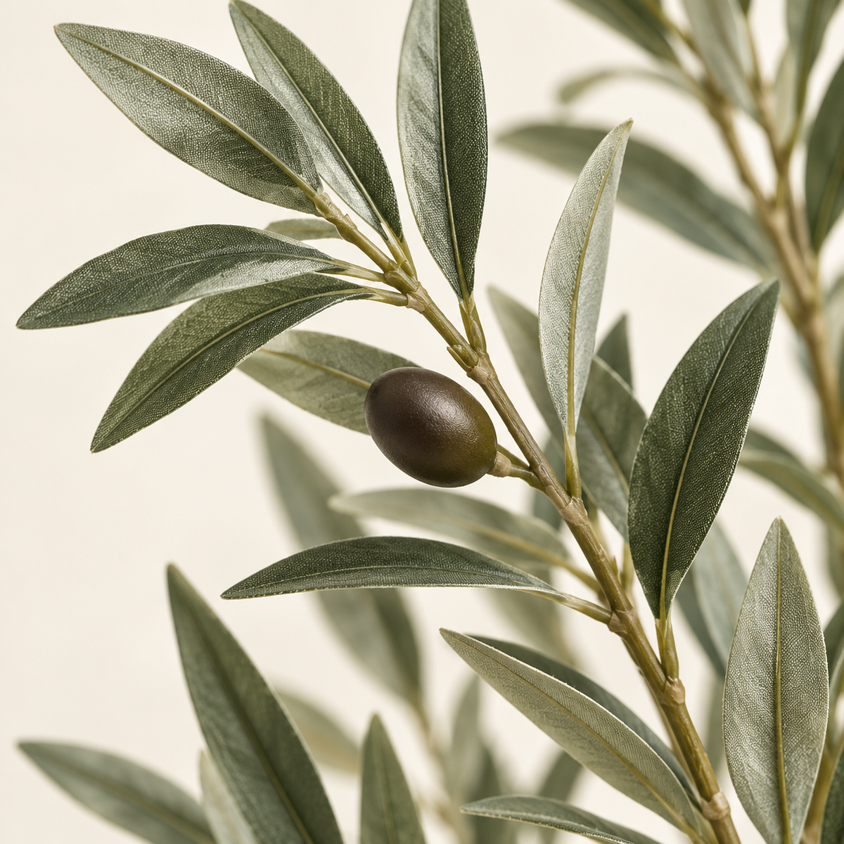 Floravyner Artificial Olive Branch Arrangement with Vase