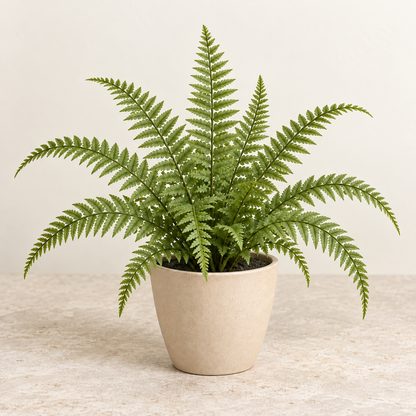 Floravyner Artificial Fern Arrangement in Beige Pot